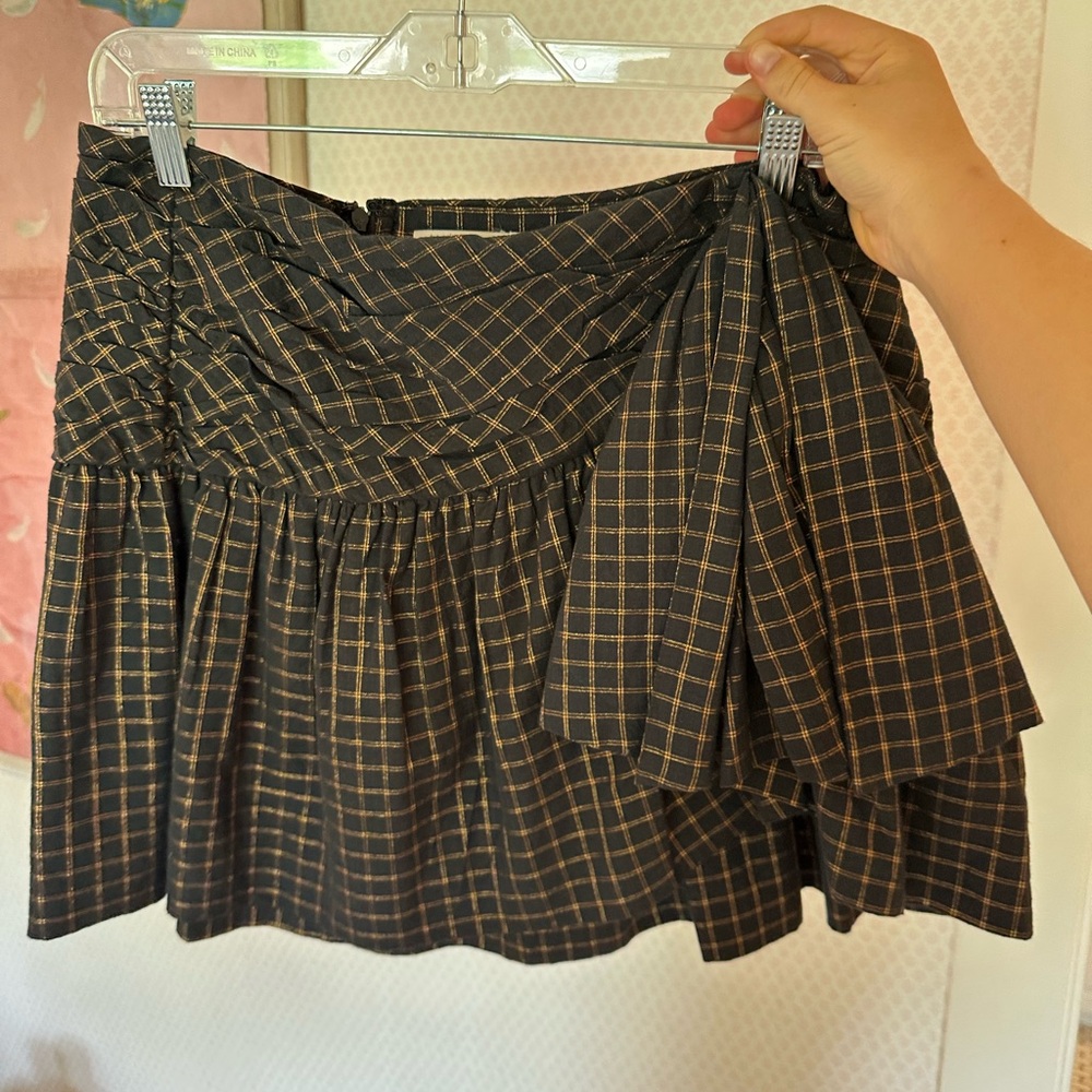 Black and Gold Mini Skirt